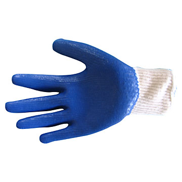 Polycotton Knitting With Latex Coated Gloves