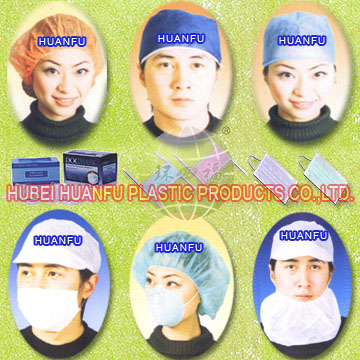 Non-woven caps, clip cap, pleated cap, round cap, shower cap, medical cap