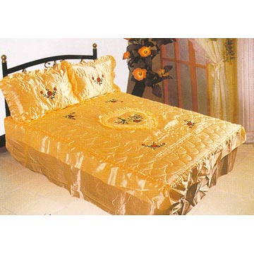 Embroidered Satin Bedspreads