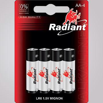 LR6-M4B High-Efficiency AA Size Alkaline Battery in Blister Pack