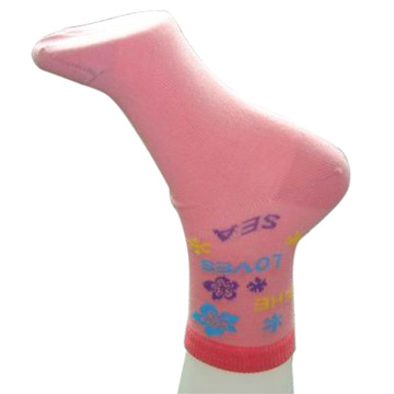 Pink computerized sock 