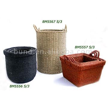 Seagrass knitted basket 
