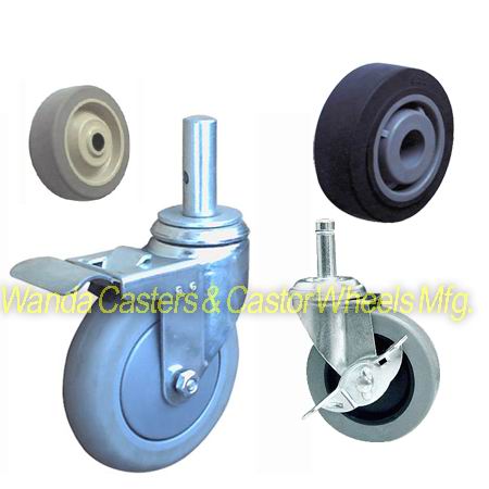 TPR casters & caster wheels - Thermo-Plastic Rubber Conductive Swivel Caster