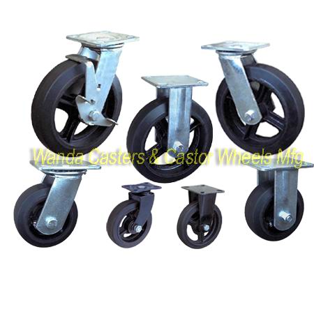 Moldon Rubber Caster Wheels