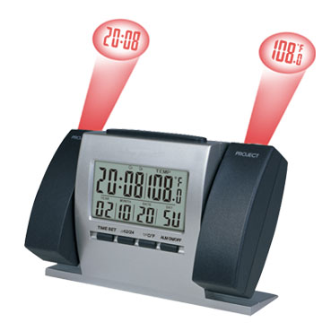 Projection Clock w- Calendar & Thermometer