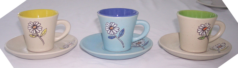 Printed Stoneware Cup&Saucer