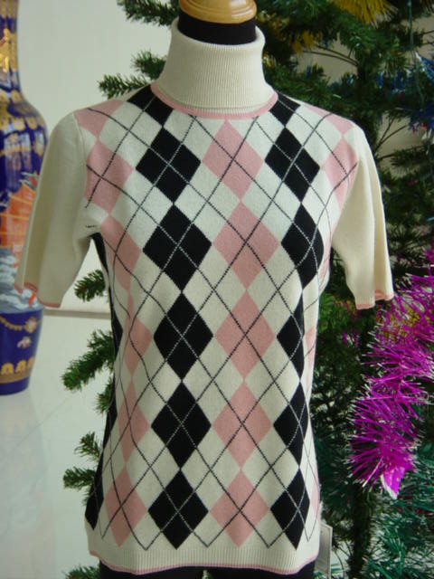 Women's Intarsia Short Sleeve