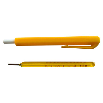 Yellow Flat Type Thermometers