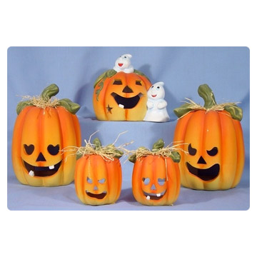 outdoor ceramic jack o lantern