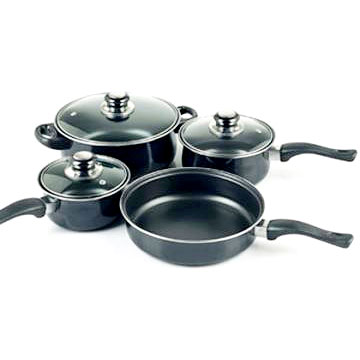 7pcs Cookware with Glass Lids