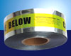 Aluminum underground warning tape