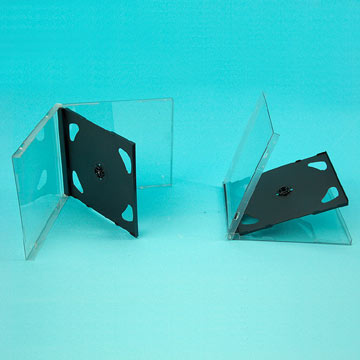 10mm Double Black Tray CD Cases