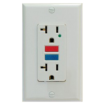 Safety Lock GFCI Receptacle with LED Indicator