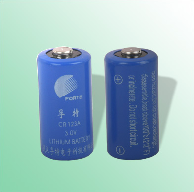 lithium battery CR123A  li/mno2 size 2/3A,3.0V 1400mAh