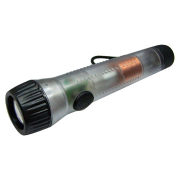 Self Electric Power Generating LED Flashlight