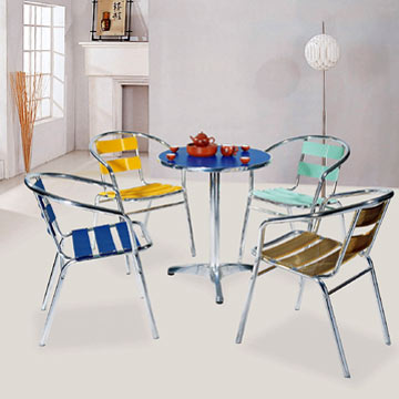 Aluminum Chairs and Tables