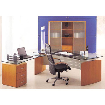 Solid wood edge office desk 