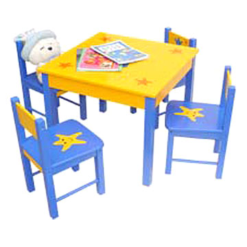 Wooden Table and Chair