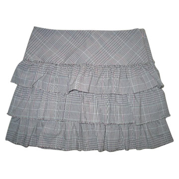 Girl's Fashion Yarn Dyed Skirts