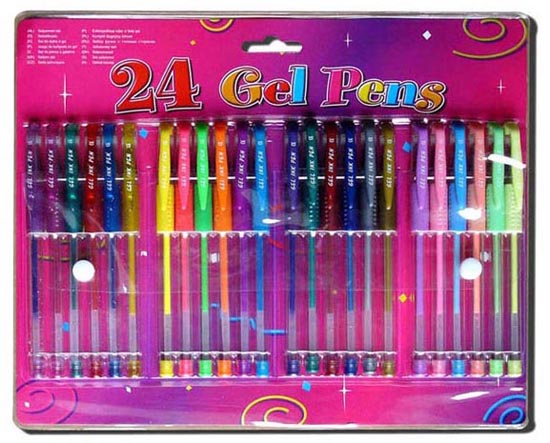 Gel Pen Set with 24 Pens(009-24-SMXS)