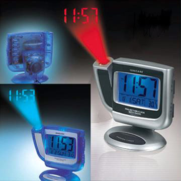 Desktop Projection Alarm Clock & Thermometer with FM Radio