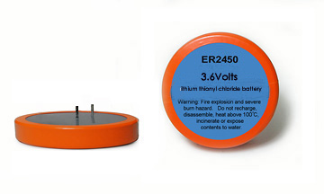 ER2450 lithium thionyl chloride batteries for TPMS