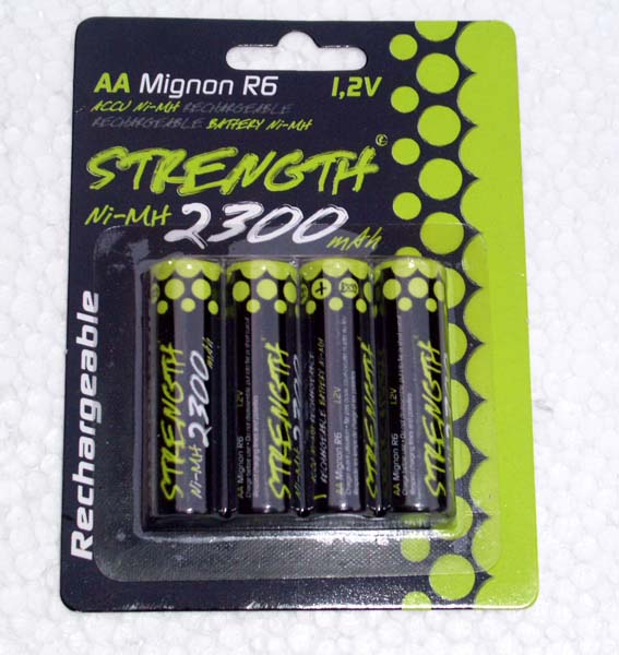 nimh AA 2300 rechargeable batteries