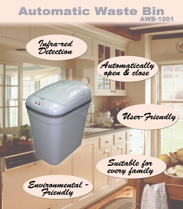 Plastic automatic waste bin 