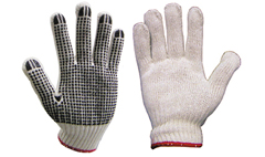 Cotton-Polyester Knitted Work Gloves With PVC Dot