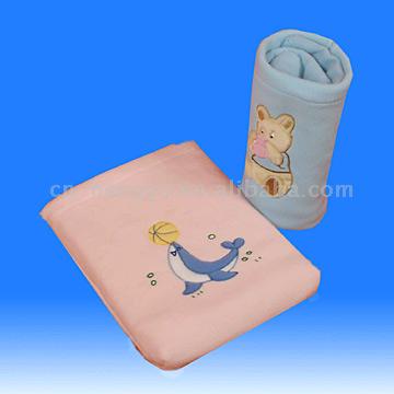 Embroidered Polar Fleece Blanket