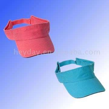 Stone Washed Cotton Twill Sunvisors