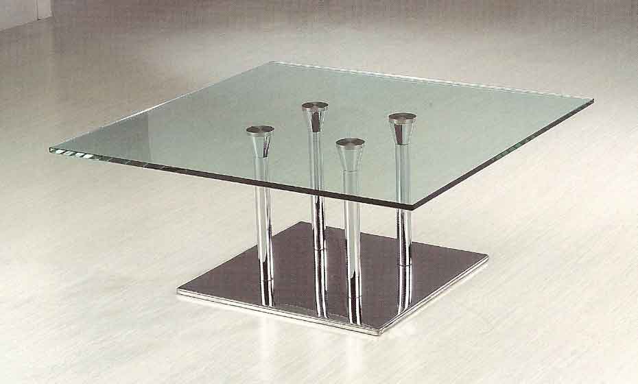 Glass table can use tempered glass or laminated glass as the top.