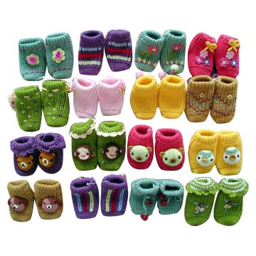 Crocheted Socks For Children Use