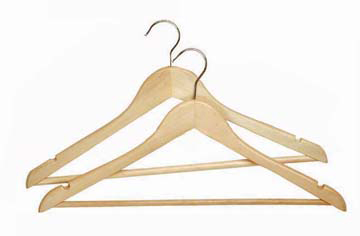 Light Notched Suit Hanger with Pant Bar