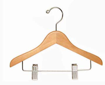 Children's Suit Hanger with Metal Clips