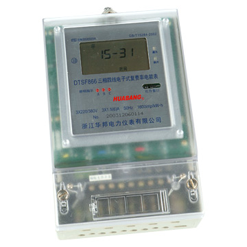 Three-phase Electronic Multi-rate Energy Meters