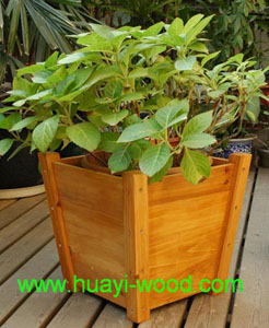 wooden planter boxes, wood flower box