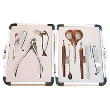 10pcs Aluminum Box Manicure Sets