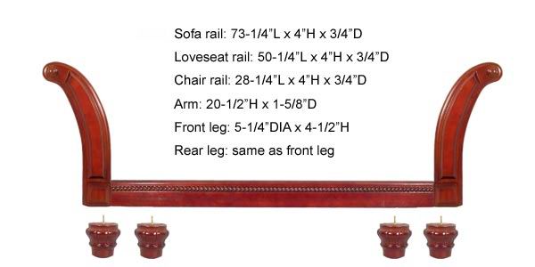 1204 wood sofa show wood