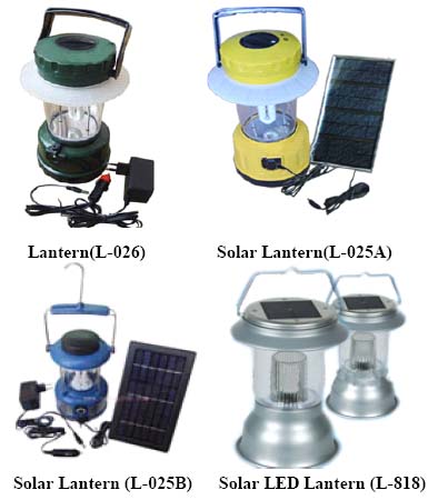 SOLAR Lantern ( L-026;L-025A;L-025B;L-818)