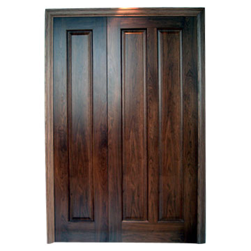 Black Wood Double Doors