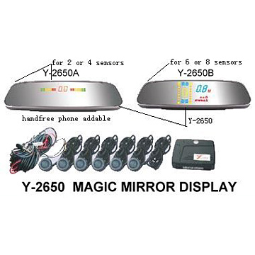 Magic Mirror Display Parking Sensor System