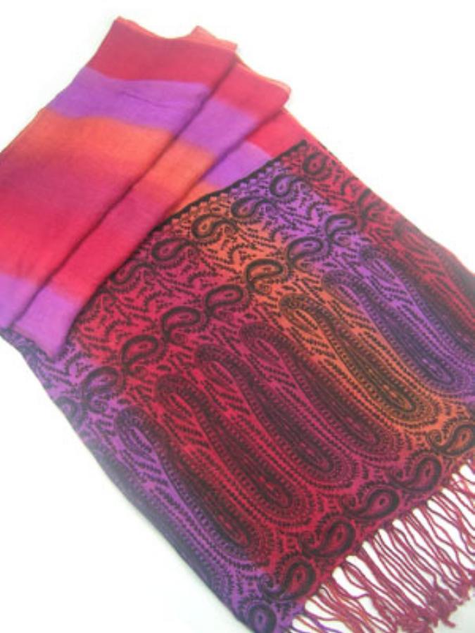 silk and viscose scarf