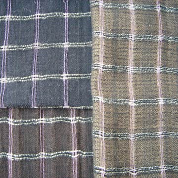 Worsted grid fabric 