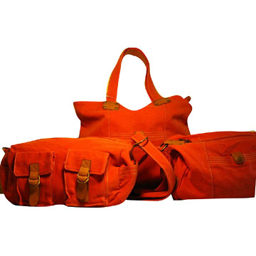 red canvas bag 