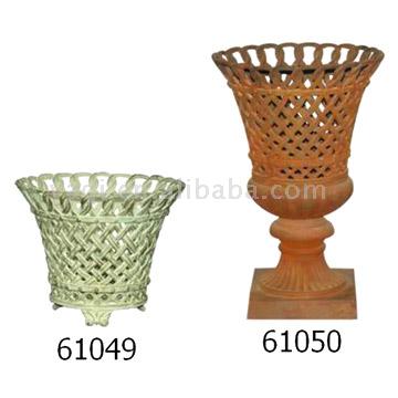 Cast Iron Basket Pots