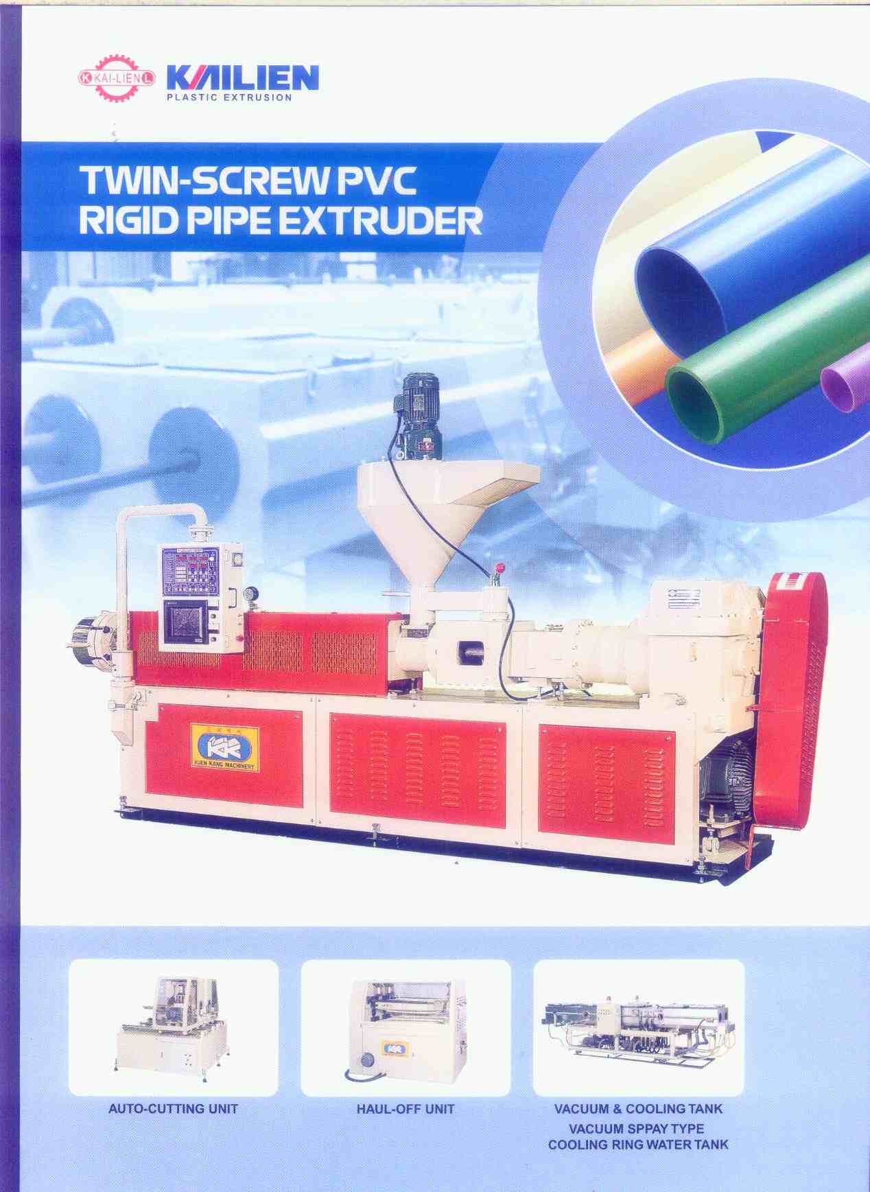 Twin-Screw PVC Rigid Pipe Extrusion Machine