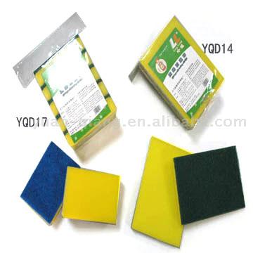 Scouring Pads with Sponge