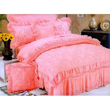100% embroidered cotton bedspread 