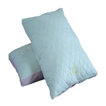 embroidered quilted pillow 
